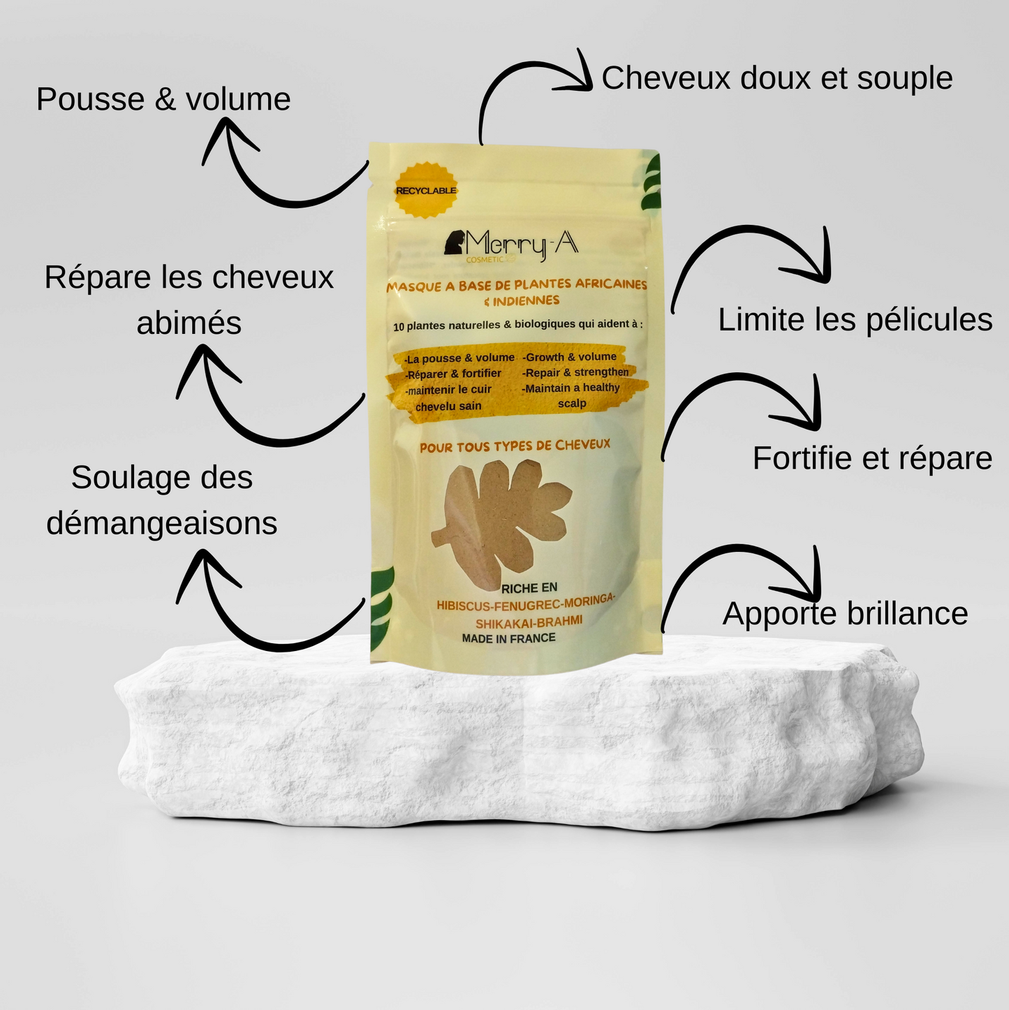 Masque à base de plantes Africaines et Indiennes naturel