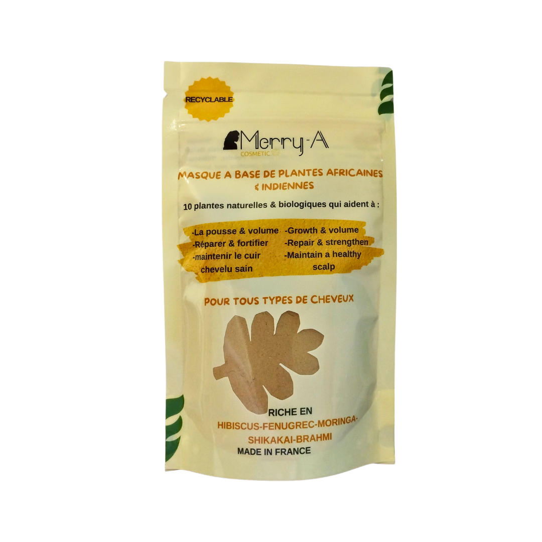 Masque à base de plantes Africaines et Indiennes naturel